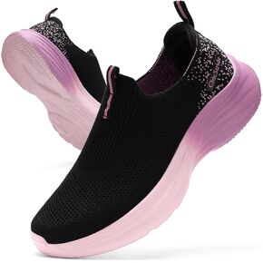 Women's Slip On Walking Shoes Tennis Comfort Athletic Gym Sneakers