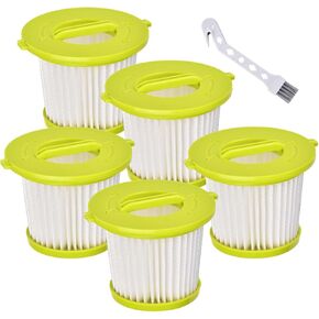 5 Pack Replacement Filters for Ryobi ONE+ 18V Hand Vacuum Models PCL704, PCL705, and PCL700 Series, Replace Part # A32F05N A32HF00, Also Works with Hoover BH57400V for Enhanced Cleaning Performance