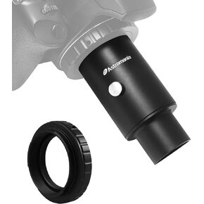 Astromania Canon EOS T-Ring Adapter - Bundle with - 1.25" Fixed Camera Adapter
