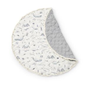 Pehr Baby Play Mat, Life Aquatic | Ultra-Soft Quilted 100% Cotton Exterior with Plush Polyester Fiberfill | 40" Diameter