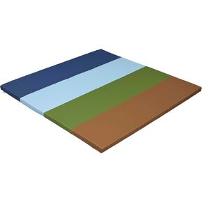 ECR4Kids SoftZone 4-Section Rainbow Runway Activity Mat, Folding Playmat, Assorted