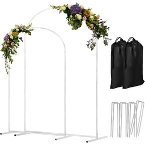 Arch Backdrop Stand Set of 3 Gold Wedding Arches for Ceremony Bridal Arch Stand 7.2FT & 6.6FT & 6FT Garden Arbor Frame for Wedding Birthday Party Baby Shower Photo Booth Background Decor