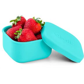 OmieBox Silicone Leakproof Snack Containers To Go, Food Storage Containers with Lid, School Lunch Bento Container - BPA Free, Airtight, Dishwasher and Freezer Safe, Oven Safe - 9.4 ounces