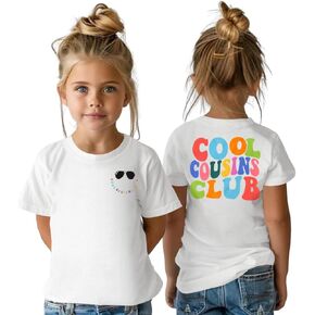 CM C&M WODRO Cousin Shirt Toddler Baby Boy Girl Cool Cousins Club T-Shirt Kid Promoted to Big Cousin Announcement Tees Top