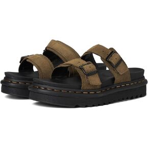 Dr. Martens Unisex Myles Slide Sandal, Olive, 12 US Men