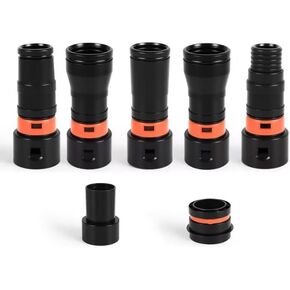 Klabb Dust Collection Hose Adapter Kit(7 Piece) Compatible with Most Woodworking Power Tools,Sanders,and Shop Vacuums,adapts to a wide range of expanded multi brand power tool dust outlets