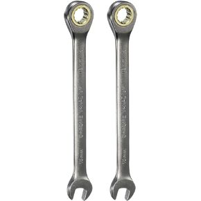 Harfington 2PCS REATHETING مفتاح 12 مم متري المفتوح المفتوح وجع 90-TEETH CR-V الصلب المطلي بالنيكل المغطى بمجموعة رأس ثابتة رأس رات in Kuwait