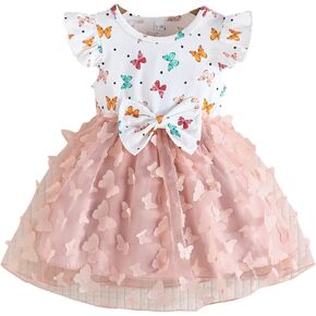Toddler Baby Girl Dress Little Girls Summer Clothes Infant Sleeveless Kid Butterfly Outfit Beach Sundress for Girl