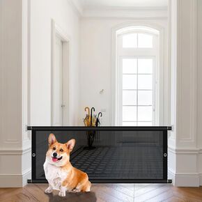 Short Dog Gate to Step Over, 31"-42" Width Expandable Dog Gate Short Pet Gate for Stairs Doorways