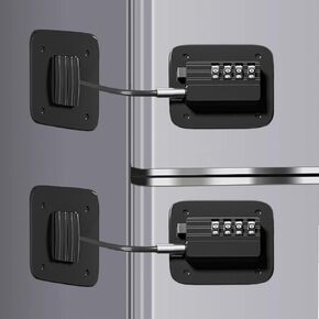 Fridge Lock (2 Pack), Child Proof Refrigerator Lock for Baby Safety, for Fridge, Cabinets, Drawers, Window and Child Safety Cabinet Locks, 3M Adhesive No Drilling (White)