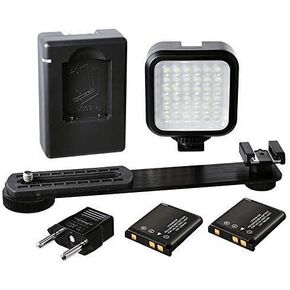 Ultimaxx LED Video Light & Action Stabilizing Handle Package for Nikon, Sony, Pentax, Sigma, Fuji, Olympus, Panasonic, JVC, Samsung Cameras and Camcorders