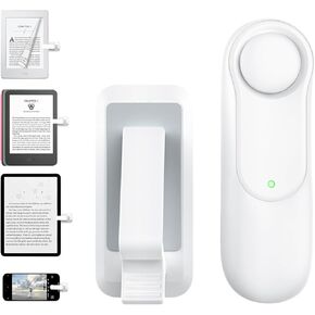 (Minimal Text Obstruction) Kindle Page Turner Remote Clicker (Stable & Responsive) with Silent Button, 60 Day Battery Life (Case Friendly) Max Compatible Kindle+Case Thickness is 0.58 Inch