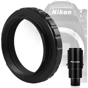 Astromania 1.25" Extendable Camera Adapter - Bundle with - Nikon DSLR/SLR Camera T-Ring Adapter