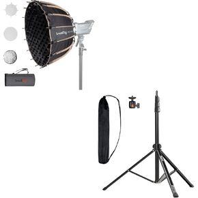 Bundle：SmallRig Parabolic Softbox Quick Release and RA-S200 Light Stand for Photography 78.7"/6.6ft/200cm