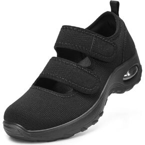 STQ Womens Walking Shoes Non Slip Orthopedic Shoes Adjustable Diabetic Shoes Comfort Mary Jane Shoe