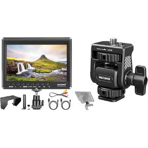 NEEWER F100 7inch Camera Field Monitor HD Video Assist IPS 1280x800 HDMI Input 1080p with Sunshade and Ball Head for DSLR Cameras, Field Monitor Mount with Cold Shoe 360°Swivel Included