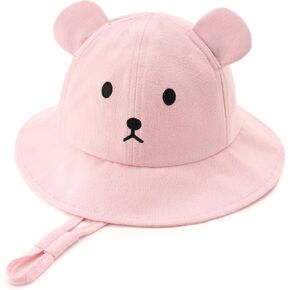 FURTALK Baby Toddler Sun Hat Wide Brim Baby Bucket Hats with Bear Ears Infant Beach Hat
