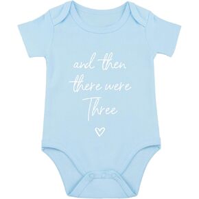 And Then There Were Three Bodysuit for Baby Pregnancy Announcement Bodysuit for Grandparents Unisex Infant
