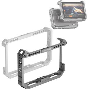 VILTROX Monitor Cage for DC-X2/DC-X3 - Durable Aluminum Protective Frame with Cold Shoe Mounts and Threaded Holes for Accessory Expansion