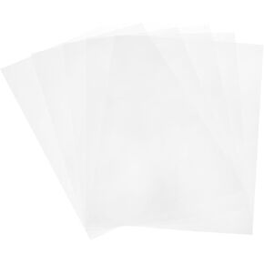 MECCANIXITY 5 Pcs Colored Plastic Sheets, A2 Transparent Amber Film Color Correction Gel Light Filter Waterproof 23.4 x 16.5" Sheet for DIY Crafts,LED Lighting,Photo (Transparent)