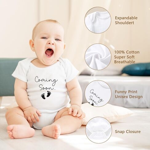 Surprise Pregnancy Announcements for Dad Pregnancy Test Keepsake Box Wooden Baby Announcement Coming Soon Baby Bodysuit Pregnancy Reveal Baby Gift Sets for for Husband Grandparents in Kuwait