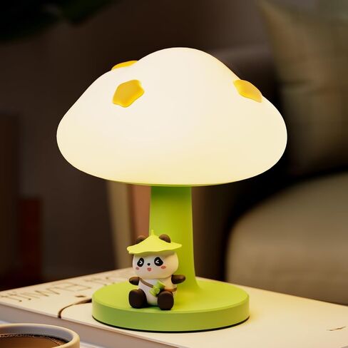 Squishy Night Light for Kids Lamp,10 Colors Cute Panda Lamp,Dimmable Baby Night Lights for Nursery,Silicone Rechargeable Nightlight for Kids Room,Girls Bedroom Decor Cat Decor,Kawaii Gifts for Girl in Saudi Arabia