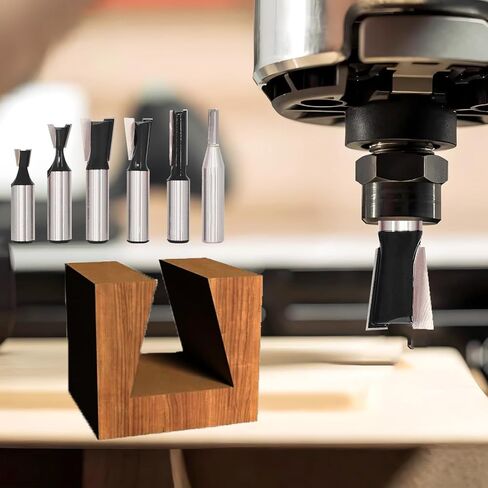 4PCS Bowl & Tray Template Router Bit Set 1/4 Inch Shank, Cove Juice Groove Router Bit, Carbide Tipped Circle Round Nose Cutting, Ideal for Making Wood Bowls, Trays, Boxes, Board Troughs in Saudi Arabia