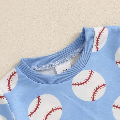 Toddler Baby Girl Boy Baseball Outfit Baseball Print Short Sleeve T-shirt Elastic Waist Shorts Set Summer Clothes in Saudi Arabia