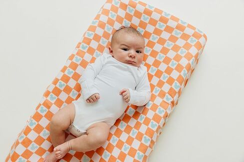 Premium Knit Diaper Changing Pad Cover "Minnie Mouse's Bowquet" by Copper Pearl in Saudi Arabia