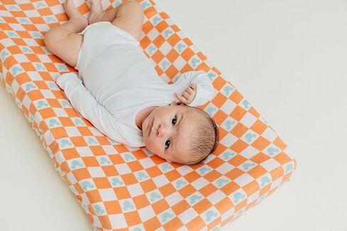 Premium Knit Diaper Changing Pad Cover "Minnie Mouse's Bowquet" by Copper Pearl in Saudi Arabia