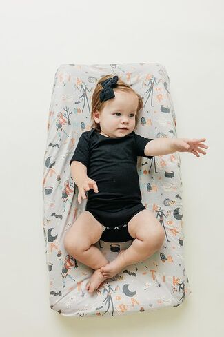 Premium Knit Diaper Changing Pad Cover "Minnie Mouse's Bowquet" by Copper Pearl in Saudi Arabia