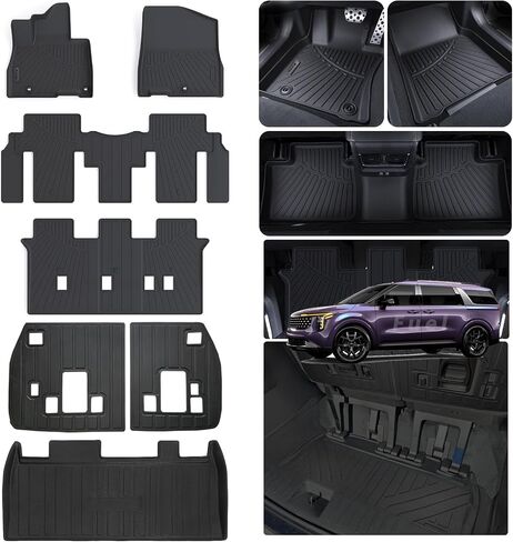 Floor Mat for 2025 KIA K4,TPE All Weather Protection 2 Rows Car Floor Liners Waterproof Interior Accessory -Black in Saudi Arabia