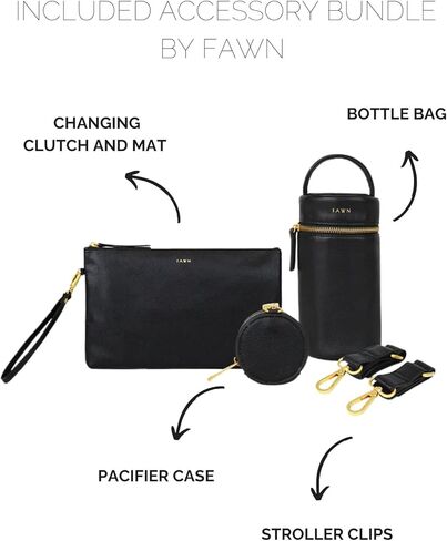 تصميمة التزليف حقيبة حفاضات أصلية ، حقيبة بيئة حفاضات من جلد فو ، جلد نباتي ، حقيبة طفل كبيرة السعة لأمي in Kuwait