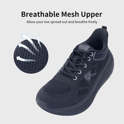 Persoul Wide Toe Box Shoes Women Arch Support Walking Walking Sneakers Comfoty Tennis Runnis Runnis Runnis for Plantar Fasciitis Bunions US 6-11 in Kuwait