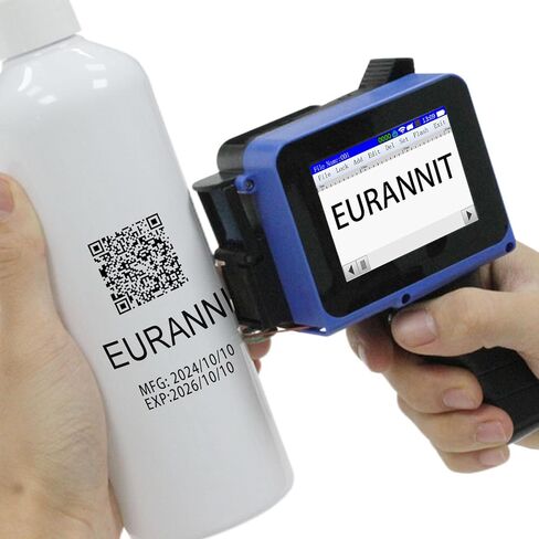 Mini Handheld Inkjet Printer 0.5 in, E11 Handheld Printer Gun with 42ml Black Ink Cartridge, Inkjet Coder for Text QR Barcode Batch Number Logo Date Label Printer (E11-0.5) in Saudi Arabia