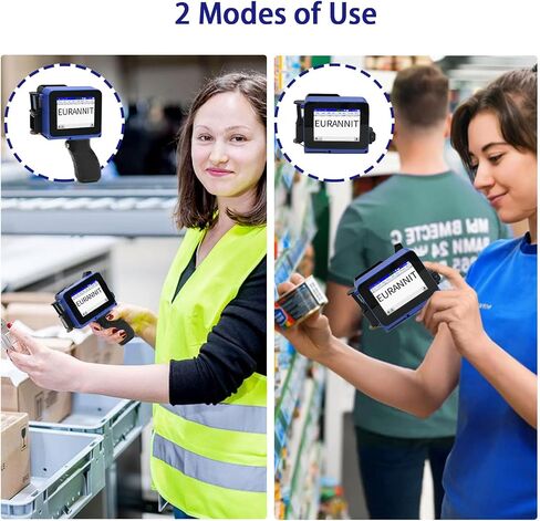 Mini Handheld Inkjet Printer 0.5 in, E11 Handheld Printer Gun with 42ml Black Ink Cartridge, Inkjet Coder for Text QR Barcode Batch Number Logo Date Label Printer (E11-0.5) in Saudi Arabia