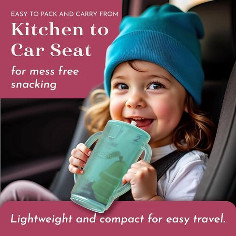 No Support Pouch Pouch 2 Pack-التغذية الذاتية الخالية من الفوضى للأطفال الصغار والرضع ، ومقابض قبضة سهلة ، ومقاومة للضغط ، ومضادة للضغط ، وخفيفة الوزن ، وتناسب جميع الحقائب وصناديق العصير in Saudi Arabia