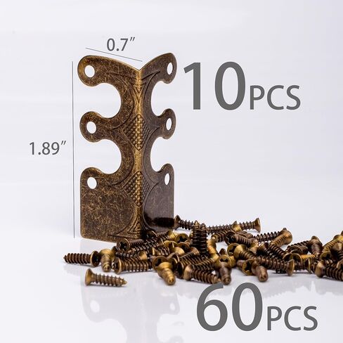 Skiffers Baseboard Corner Protectors, Vintage Metal Covers for Wall Corners, Decorative Skirting Board Protectors (Silver, 10pcs) in Saudi Arabia