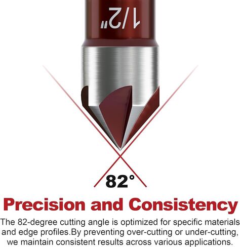 Bittersink Drill Bit-82 ، 5 Blutes High Speed ​​Steel Countersink Bits ، مع سد hex kx سريع 1/4 بوصة ، أحجام 1/2 بوصة ، للمعادن ، الخشب ، الخشب الرقائقي ، البلاستيك in Saudi Arabia