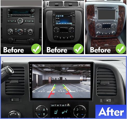4+64G Android 13 Double Din Car Stereo for Chevrolet/GMC/Buick with 13.1 Inch Touchscreen Radio Built-in Wireless Carplay/Android Auto/GPS/Bluetooth/FM/AUX-in/Steering Wheel Controls/Backup Camera in Kuwait