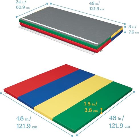 ECR4KIDS Softzone 4 مقسم حصيرة نشاط Rainbow Runway ، Playmat القابل للطي ، متنوع in Kuwait