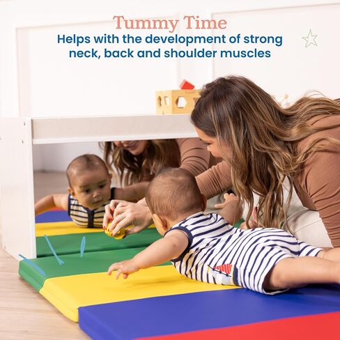 ECR4KIDS Softzone 4 مقسم حصيرة نشاط Rainbow Runway ، Playmat القابل للطي ، متنوع in Kuwait