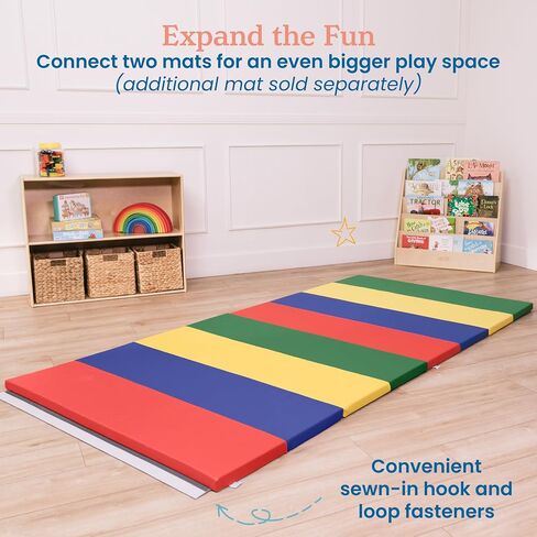 ECR4KIDS Softzone 4 مقسم حصيرة نشاط Rainbow Runway ، Playmat القابل للطي ، متنوع in Kuwait