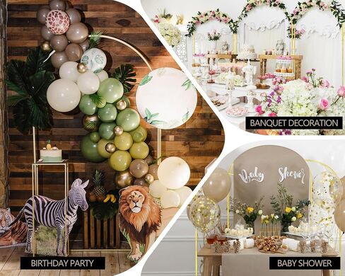 Arch Backdrop Stand Set of 3 Gold Wedding Arches for Ceremony Bridal Arch Stand 7.2FT & 6.6FT & 6FT Garden Arbor Frame for Wedding Birthday Party Baby Shower Photo Booth Background Decor in Saudi Arabia