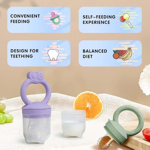 Baby Fruit Feeder Breastmilk Popsicle Molds Set, Silicone Food Storage Freezer Tray and Breast Milk Feeder Pacifier for Teething in Saudi Arabia
