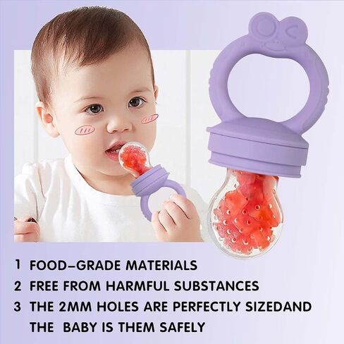 Baby Fruit Feeder Breastmilk Popsicle Molds Set, Silicone Food Storage Freezer Tray and Breast Milk Feeder Pacifier for Teething in Saudi Arabia