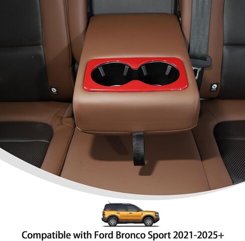 Linskip فتحة تهوية خلفية متوافقة مع Ford Bronco Sport 2021-2023 2024 2025، غطاء فتحة تهوية Bronco Sport Rear A/C، ملحقات Bronco Sport الداخلية (ألياف الكربون) in Kuwait