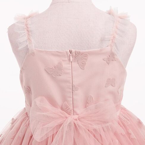 Ibtom Castle Toddler Butterfly Birthday Dress Girlsless 3D Butterfly Tulle Tuulle Tutu Dress Flower Girl Pageant Party Press in Kuwait