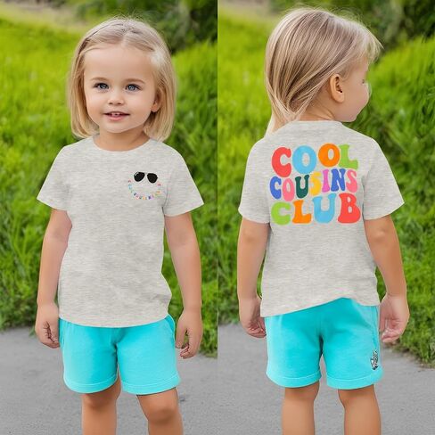 CM C&M WODRO Cousin Shirt Toddler Baby Boy Girl Cool Cousins Club T-Shirt Kid Promoted to Big Cousin Announcement Tees Top in Saudi Arabia