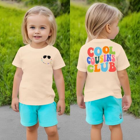 CM C&M WODRO Cousin Shirt Toddler Baby Boy Girl Cool Cousins Club T-Shirt Kid Promoted to Big Cousin Announcement Tees Top in Saudi Arabia